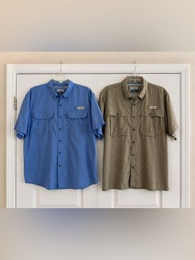 Magellan Outdoors Men’s Short-Sleeve Fishing Shirts Relaxed Fit Sz L